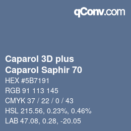 Color code: Caparol 3D plus - Caparol Saphir 70 | qconv.com