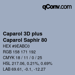 Color code: Caparol 3D plus - Caparol Saphir 80 | qconv.com