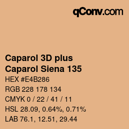 Code couleur: Caparol 3D plus - Caparol Siena 135 | qconv.com