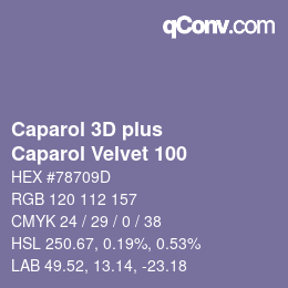 カラーコード: Caparol 3D plus - Caparol Velvet 100 | qconv.com