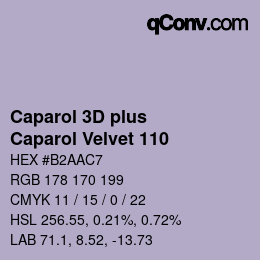 カラーコード: Caparol 3D plus - Caparol Velvet 110 | qconv.com