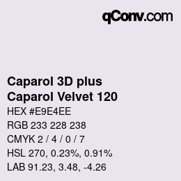 カラーコード: Caparol 3D plus - Caparol Velvet 120 | qconv.com