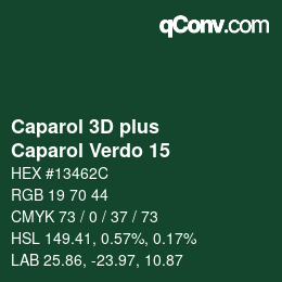 Color code: Caparol 3D plus - Caparol Verdo 15 | qconv.com