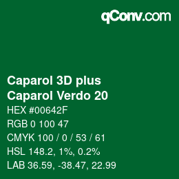 Color code: Caparol 3D plus - Caparol Verdo 20 | qconv.com