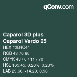Color code: Caparol 3D plus - Caparol Verdo 25 | qconv.com