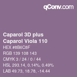 Color code: Caparol 3D plus - Caparol Viola 110 | qconv.com