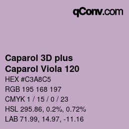 Color code: Caparol 3D plus - Caparol Viola 120 | qconv.com