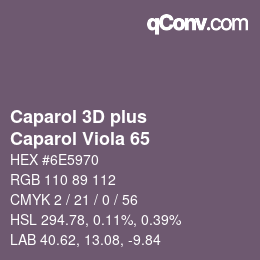 Color code: Caparol 3D plus - Caparol Viola 65 | qconv.com