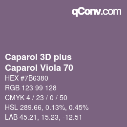 Color code: Caparol 3D plus - Caparol Viola 70 | qconv.com