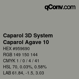 Color code: Caparol 3D System - Caparol Agave 10 | qconv.com