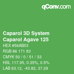 颜色代码: Caparol 3D System - Caparol Agave 125 | qconv.com