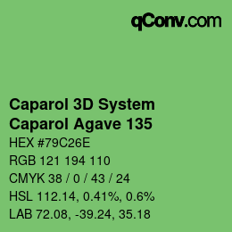 Color code: Caparol 3D System - Caparol Agave 135 | qconv.com