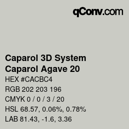 Color code: Caparol 3D System - Caparol Agave 20 | qconv.com