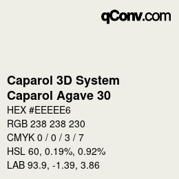 Color code: Caparol 3D System - Caparol Agave 30 | qconv.com
