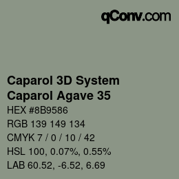 Color code: Caparol 3D System - Caparol Agave 35 | qconv.com