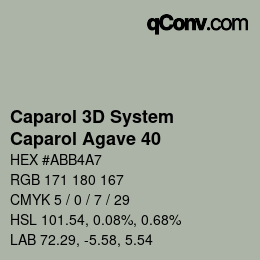 Code couleur: Caparol 3D System - Caparol Agave 40 | qconv.com