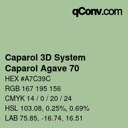 Farbcode: Caparol 3D System - Caparol Agave 70 | qconv.com