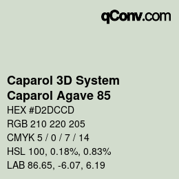 Color code: Caparol 3D System - Caparol Agave 85 | qconv.com