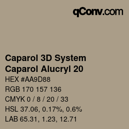 Código de color: Caparol 3D System - Caparol Alucryl 20 | qconv.com