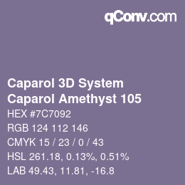 Color code: Caparol 3D System - Caparol Amethyst 105 | qconv.com