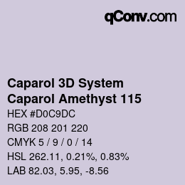 Color code: Caparol 3D System - Caparol Amethyst 115 | qconv.com