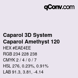 カラーコード: Caparol 3D System - Caparol Amethyst 120 | qconv.com