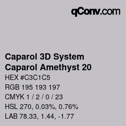 Farbcode: Caparol 3D System - Caparol Amethyst 20 | qconv.com