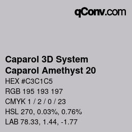 Color code: Caparol 3D System - Caparol Amethyst 20 | qconv.com