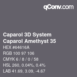 Color code: Caparol 3D System - Caparol Amethyst 35 | qconv.com