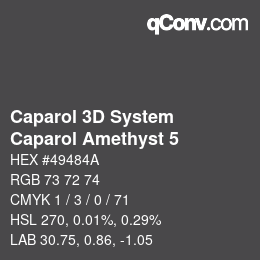 Color code: Caparol 3D System - Caparol Amethyst 5 | qconv.com