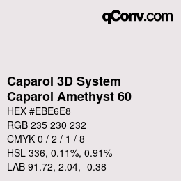 Color code: Caparol 3D System - Caparol Amethyst 60 | qconv.com