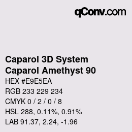 Color code: Caparol 3D System - Caparol Amethyst 90 | qconv.com