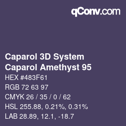 Color code: Caparol 3D System - Caparol Amethyst 95 | qconv.com