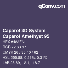 カラーコード: Caparol 3D System - Caparol Amethyst 95 | qconv.com