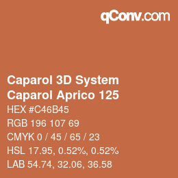 Color code: Caparol 3D System - Caparol Aprico 125 | qconv.com