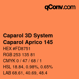 Color code: Caparol 3D System - Caparol Aprico 145 | qconv.com