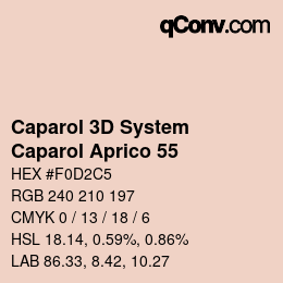 颜色代码: Caparol 3D System - Caparol Aprico 55 | qconv.com