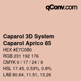 Color code: Caparol 3D System - Caparol Aprico 85 | qconv.com