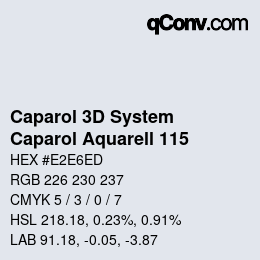 Code couleur: Caparol 3D System - Caparol Aquarell 115 | qconv.com