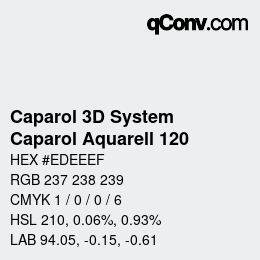 Color code: Caparol 3D System - Caparol Aquarell 120 | qconv.com