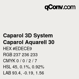 Color code: Caparol 3D System - Caparol Aquarell 30 | qconv.com