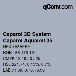 Color code: Caparol 3D System - Caparol Aquarell 35 | qconv.com