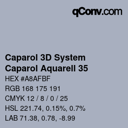 颜色代码: Caparol 3D System - Caparol Aquarell 35 | qconv.com