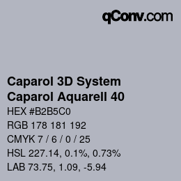 Color code: Caparol 3D System - Caparol Aquarell 40 | qconv.com