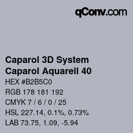 颜色代码: Caparol 3D System - Caparol Aquarell 40 | qconv.com