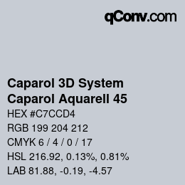 Código de color: Caparol 3D System - Caparol Aquarell 45 | qconv.com