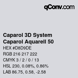 Color code: Caparol 3D System - Caparol Aquarell 50 | qconv.com