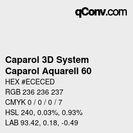 Color code: Caparol 3D System - Caparol Aquarell 60 | qconv.com