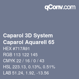 Color code: Caparol 3D System - Caparol Aquarell 65 | qconv.com