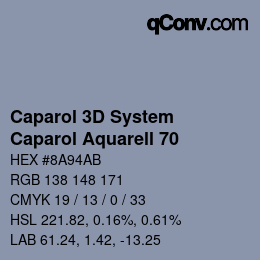 Código de color: Caparol 3D System - Caparol Aquarell 70 | qconv.com